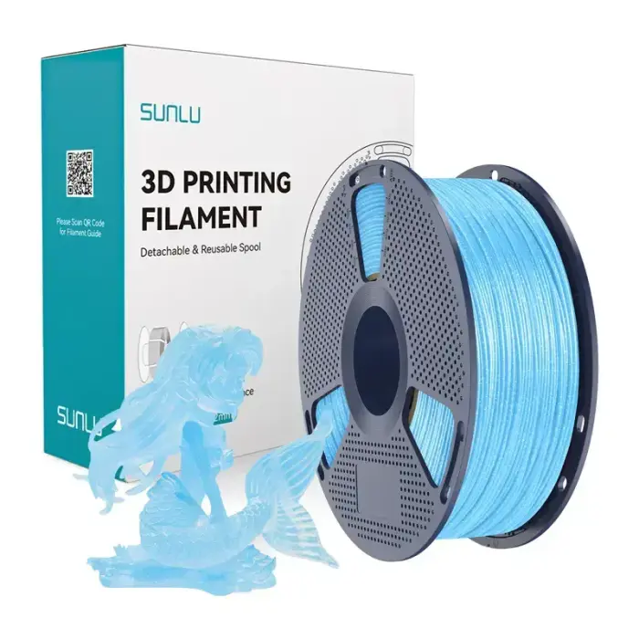SUNLU PLA mirdzošais filaments (Spīdīgi zils)