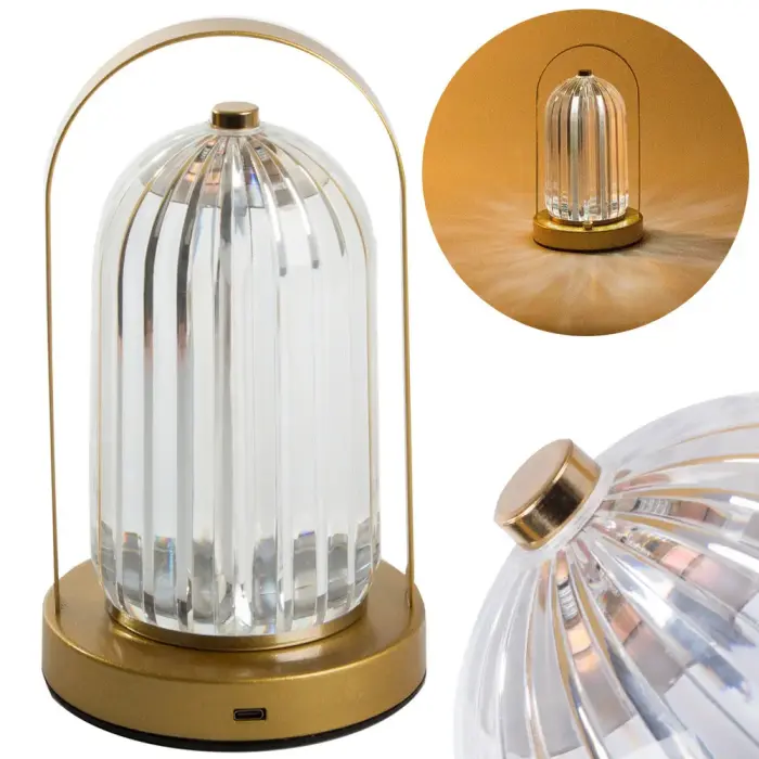 Öölamp laua kristall kristall led latern touch