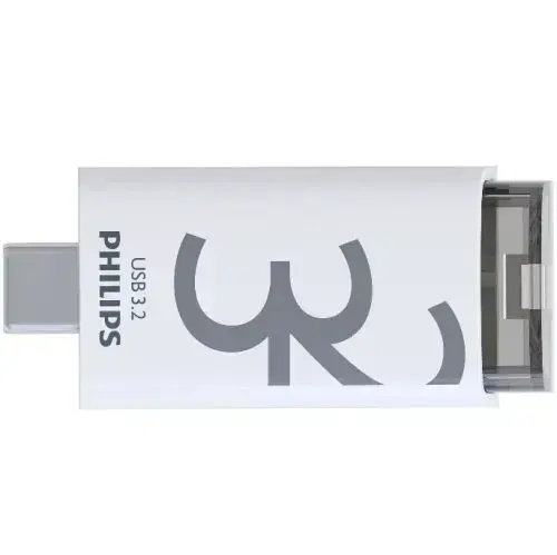PHILIPS USB-C 3.2 Gen 1 „Flash“ diskas Click Shadow Grey 32GB