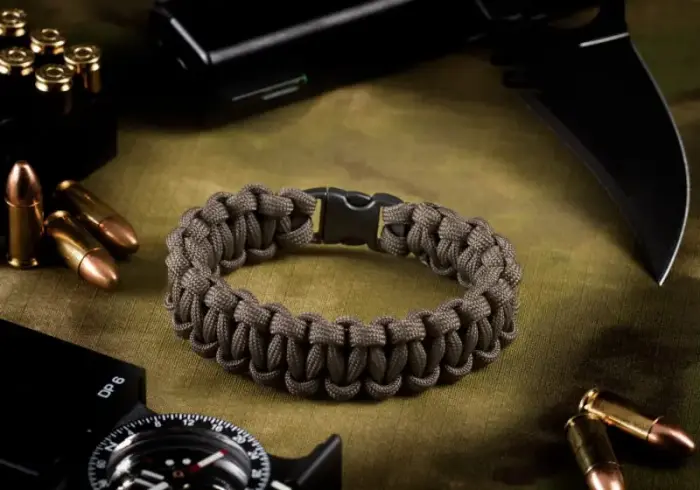 Paracord Bracelet Compact (Gun Grey)