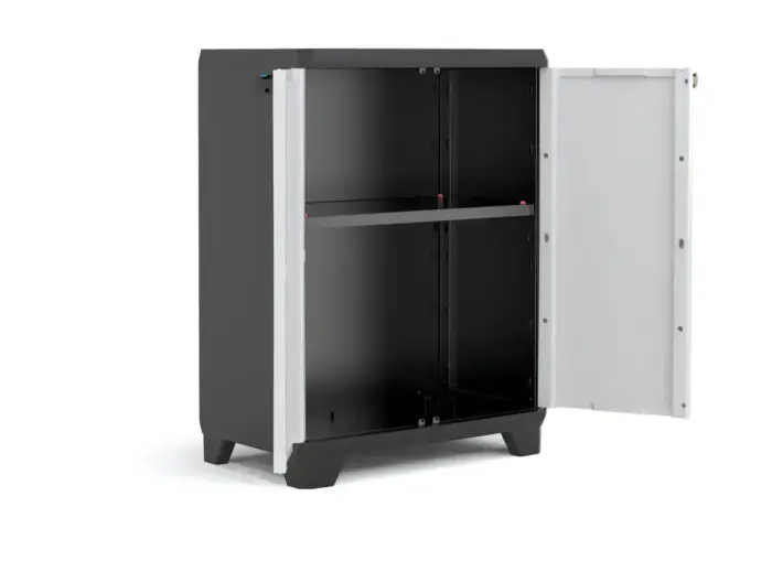 Spintelė Linear Base Cabinet, juoda/balta Photo