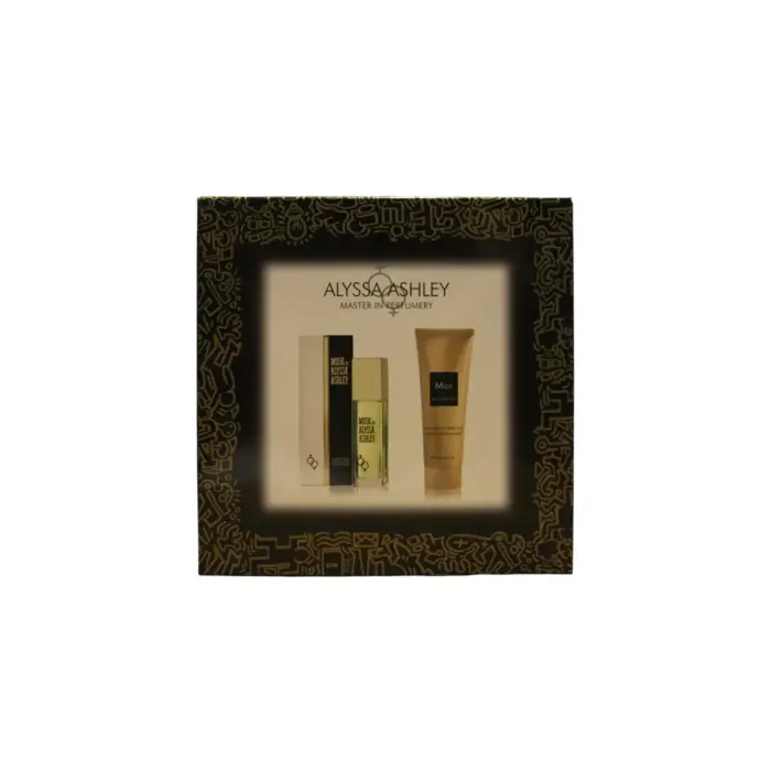 Komplekts Alyssa Ashley Musk: Unisex tualetes ūdens 100 ml + Mirdzošs ķermeņa losjons 250 ml