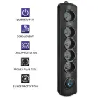 Qoltec Surge protector | 5 sockets | 3m | Black — Photo 4