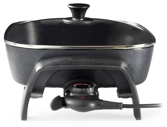 NEDIS elektrická pánev na smažení/ průměr 40 cm/ silné tělo z litého hliníku/ black