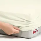 Jersey Fitted Sheet 160x200 cm, Ecru — Photo 2