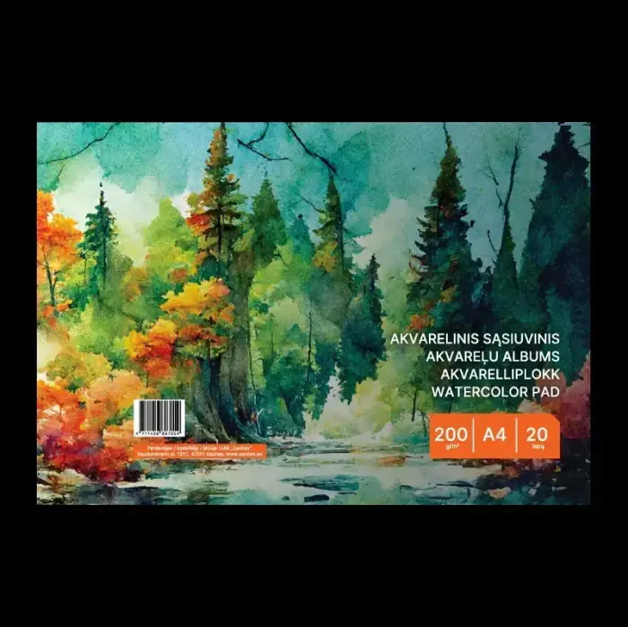Akvareļa papīrs, A4, 200g 20lpp Photo