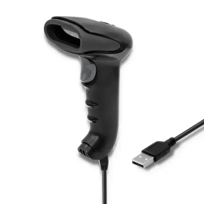 Qoltec barcode scanner | 1D | CCD matrix | USB | Black