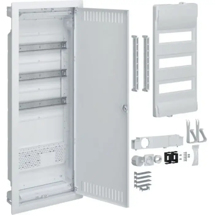 Volta Hybrid plastic distribution board, 36 modules, IP40, 865x335x90 mm, perforated door