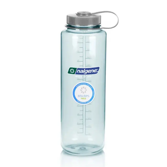 Nalgene 48oz Silo Sustain platas atveres ūdens pudele 1.5L - Seafoam