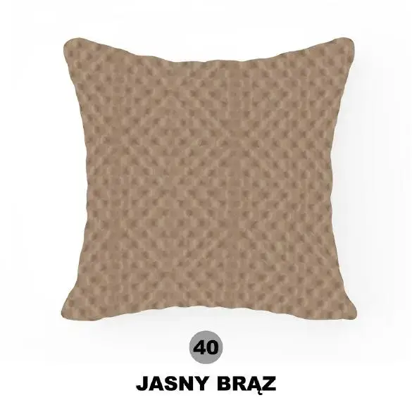 Decorative Minky Pillowcase 40x40 cm, Light Brown