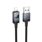 Cable USB A to Lightning Hoco 2,4A with display 1 m X118 black Photo