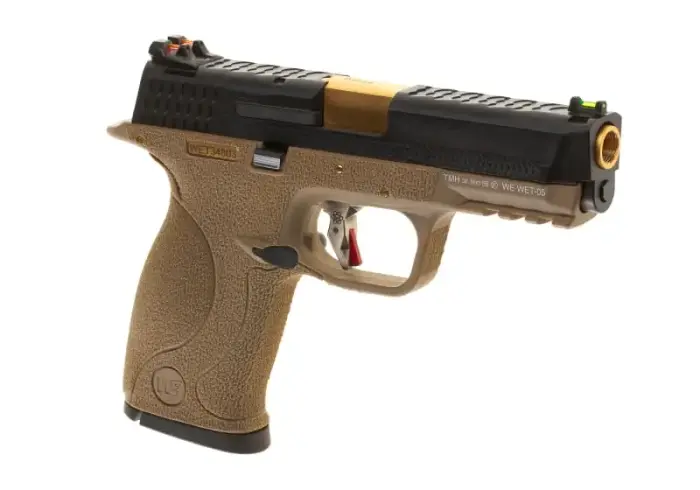 WET-05 BK Gold Barrel Metal Version GBB (FDE)