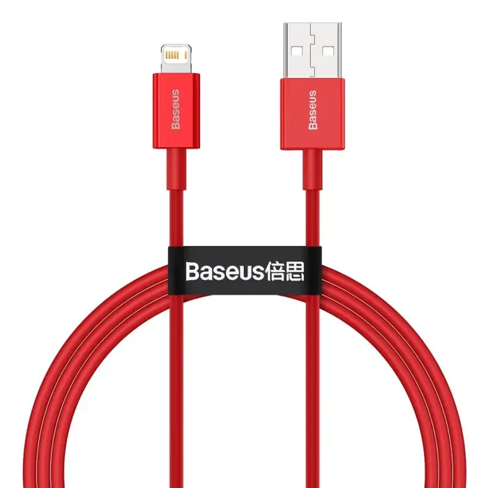 Baseus USB - Lightning kabelis priekš iPhone 2.4A 1m Sarkans