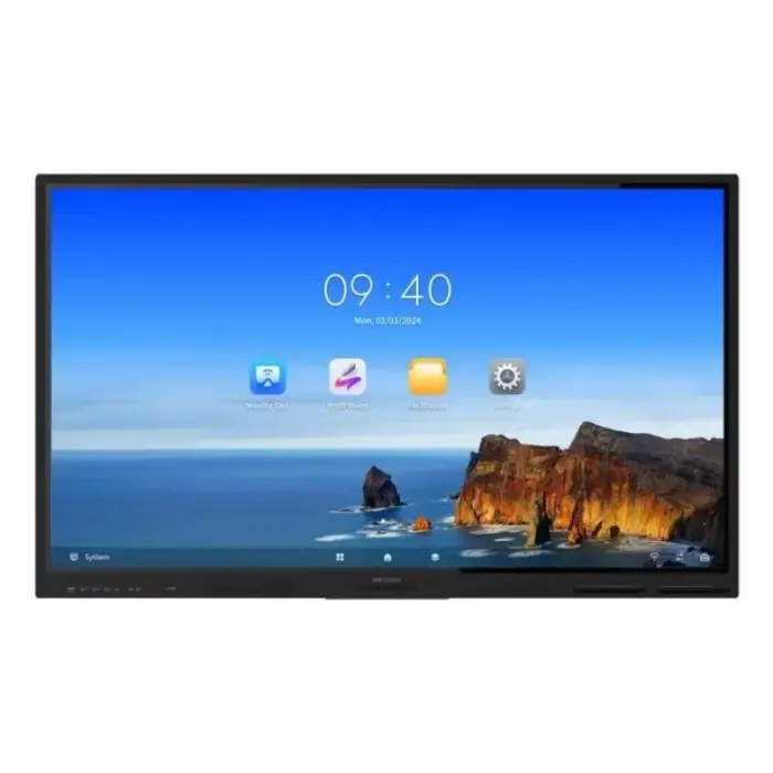 Hikvision Value Series DS-D5B75RB/EL interaktīvā tāfele 190,5 cm (75") 3840 x 2160 px skārienekrāns melna HDMI