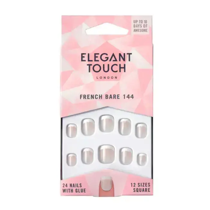 Elegant Touch Natural French Bare Kunstküüned 144 XS