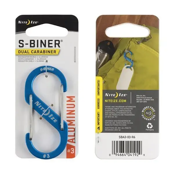 Nite Ize - Karabīne S-Biner® Aluminum #3 - Zila