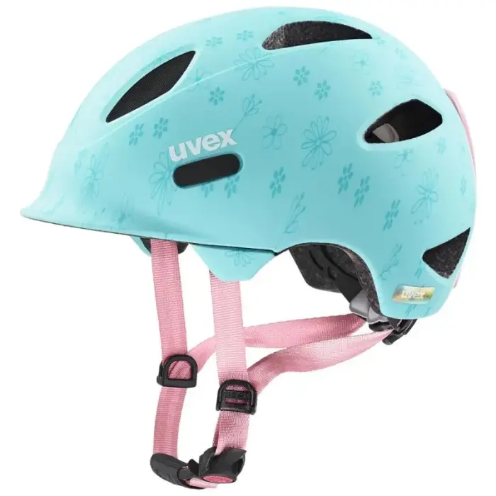 Uvex oyo style flowers cyan matt children's bike helmet 50-54 - Rozmiar: 46-50