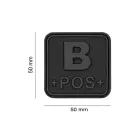 Bloodtype Square Rubber Patch B Pos — Photo 2