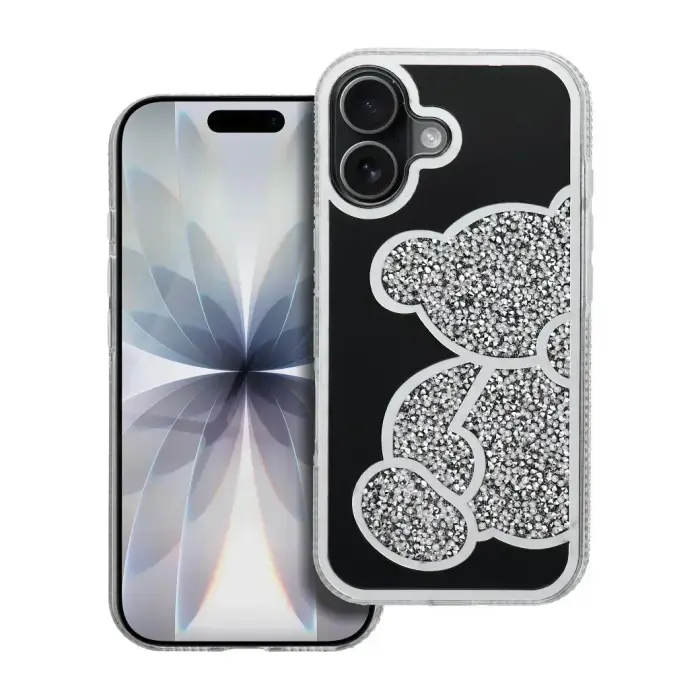 TEDDY BEAR Vāks iPhone 17 sudraba