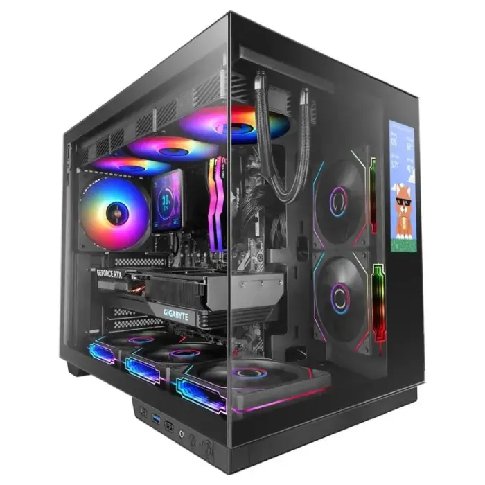 TACENS MARS MC-MIRAGE 7.2" IPS LCD ATX PC Case - Black
