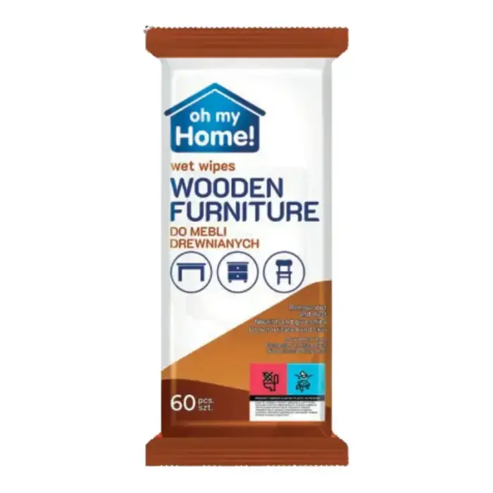 Wet wipes for wooden furniture 60 pcs.