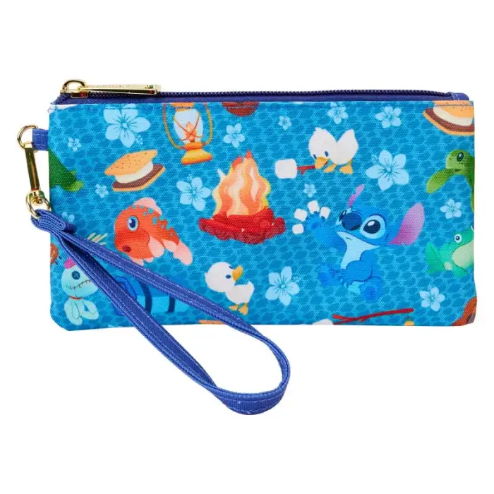 Loungefly Disney Stitch Camping Cuties Užtrauktuku Užsegama Riešo Piniginė