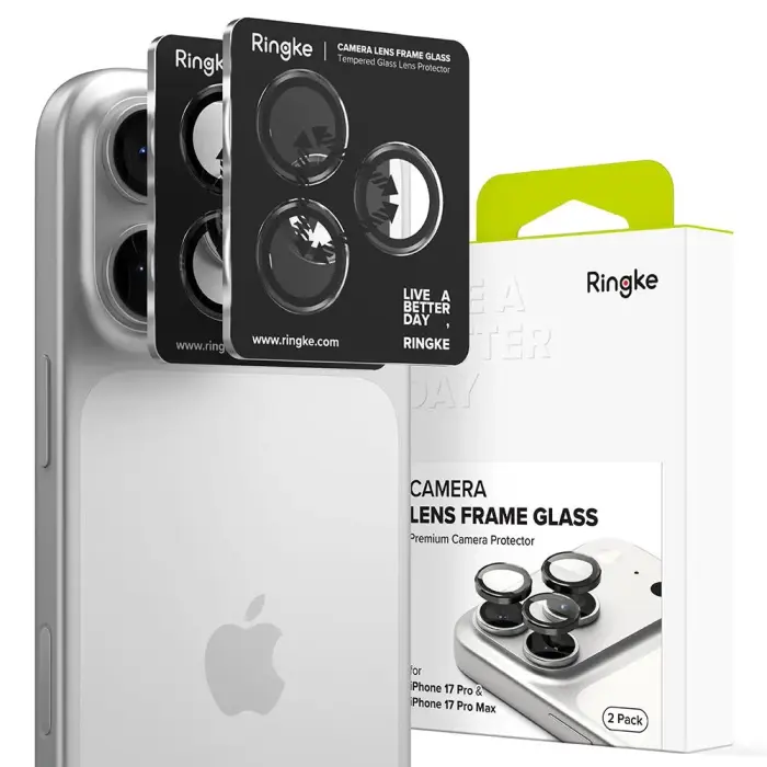 Ringke Camera Frame Protector for iPhone 17 Pro / 17 Pro Max - Black - 2 pcs.