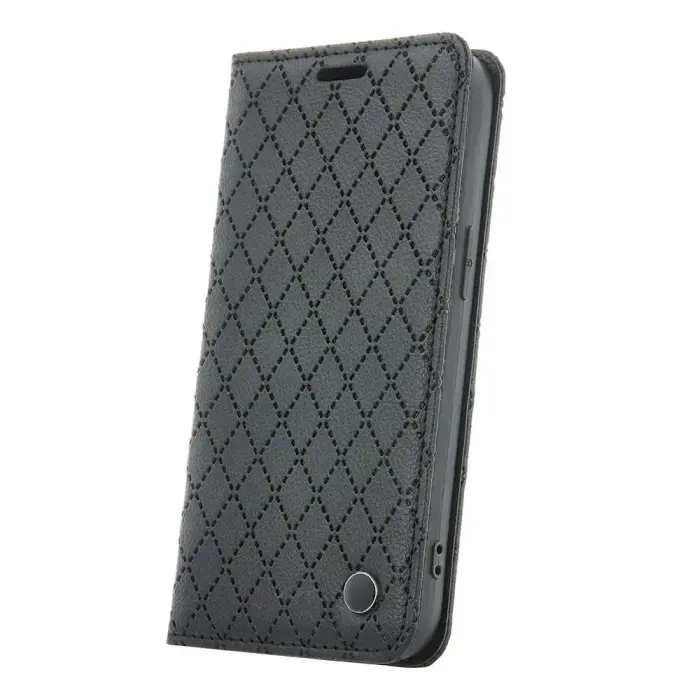 Smart Caro maciņš iPhone 16e melns