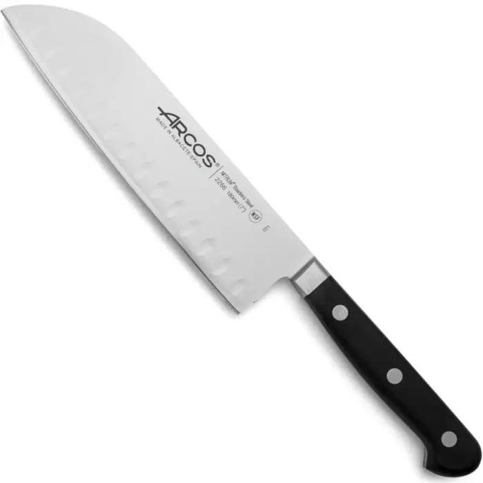 Arcos ÓPERA Santoku knife with kullenschliff, 180/303 mm