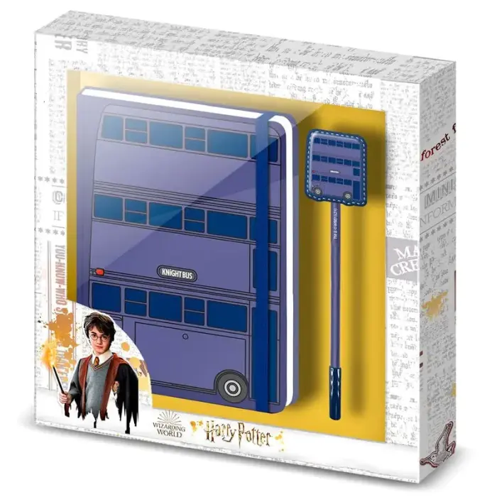 Harry Potter Knight Bus päeviku ja pliiatsi komplekt