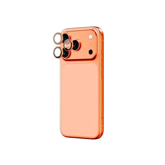 AMAZINGTHING AR Sapphire Lens Protector for iPhone 17 Pro / Pro Max - Orange Frame