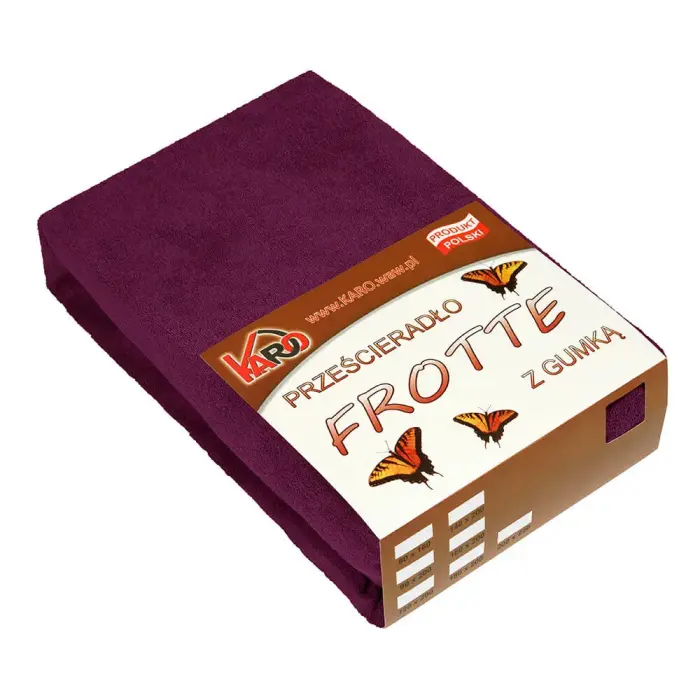 Terry Fitted Sheet 140x200 cm, Plum 027