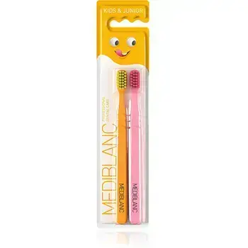 MEDIBLANC Kids Ultra Soft Oranža/Rozā bērnu zobu birste 2 gab.