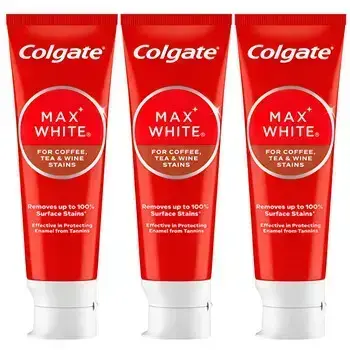 Colgate Max White Coffee, Tea, Wine Toothpaste Trio - Pasta na zuby 75ml