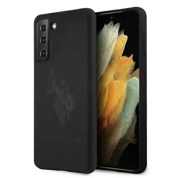 U.S. Polo Assn. Silicone On Tone vāks Galaxy S21 - Melns