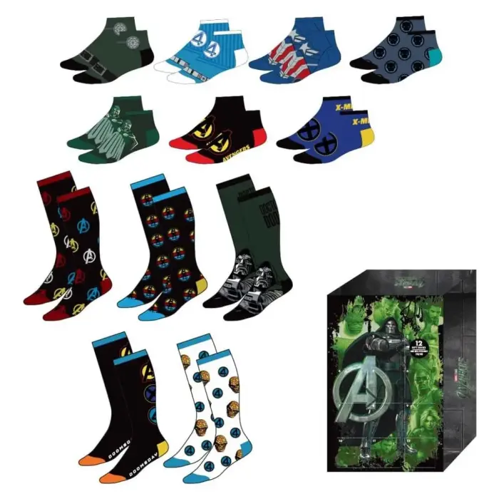 Marvel The Avengers assorted adult 12 socks set