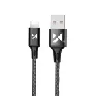 Kabel przewód USB Iphone Lightning 2.4A 1m czarny Foto 1