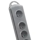 Qoltec Surge protector | 8 sockets | 3m | Grey — Photo 7