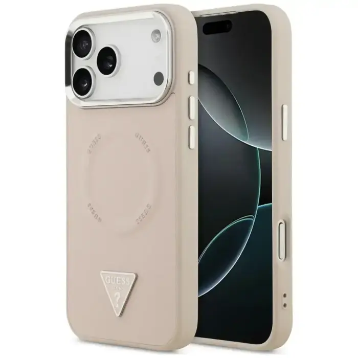Case Guess Triangle Logo MagSafe for iPhone 18 Pro / 17 Pro pink