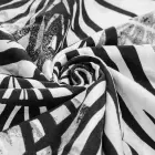 Flannel bedding set Jungle 140x200 cm, grey, leaf pattern — Photo 2