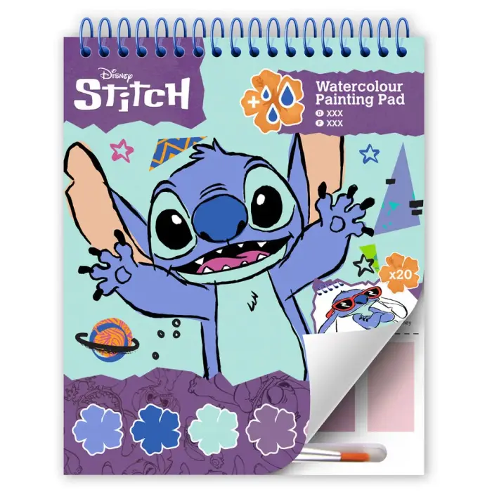Disney Stitch akvareļu skiču bloks