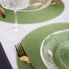 Table placemat Chef, diameter 38 cm, round, bottle green Photo