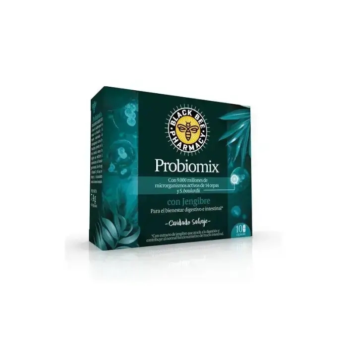 Black Bee Probiomix Con Jengibre 10 Capsules