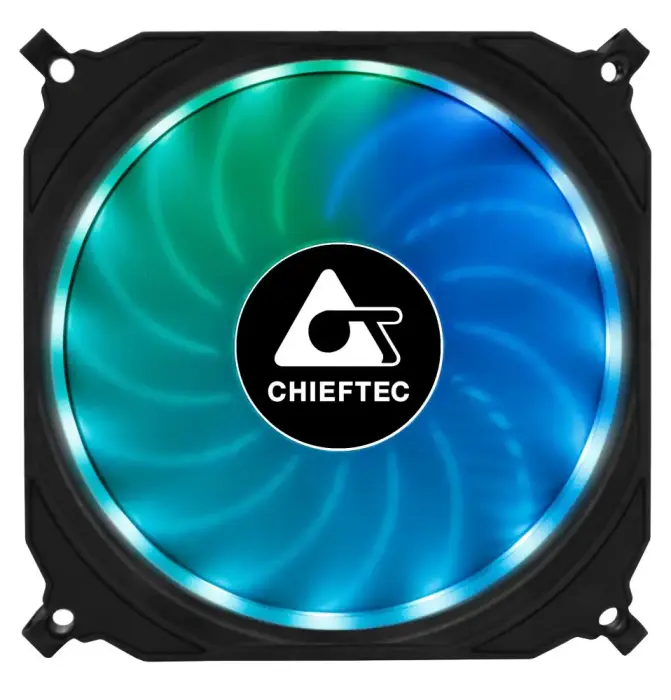 CHIEFTEC ventiliatorius Tornado / 120mm fan / RGB LED / ultratylus 16 dBa