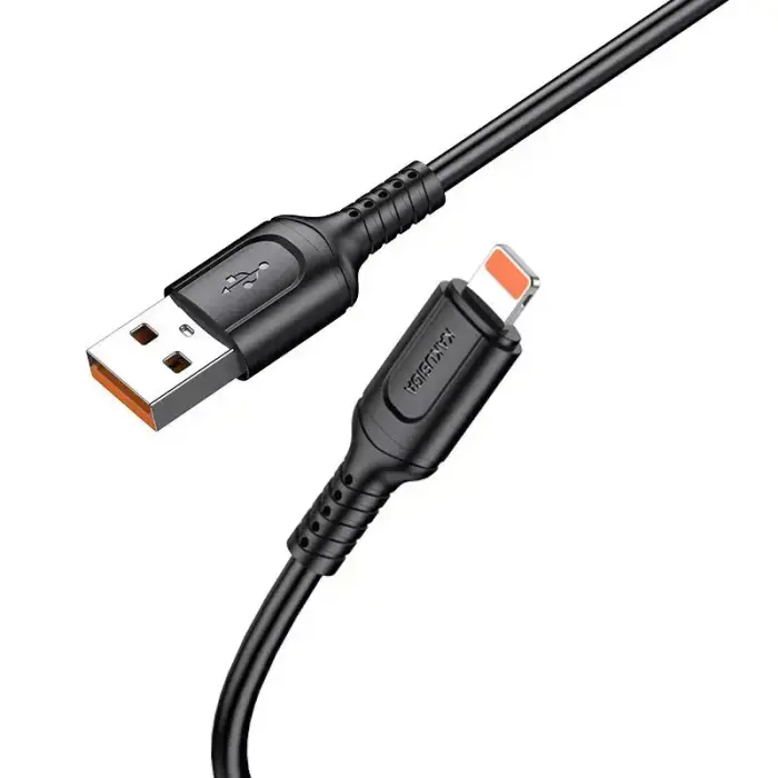 KAKUSIGA KSC-805 Andme- ja laadimiskaabel | USB-A kuni Lightning | 15W | 1m | Must