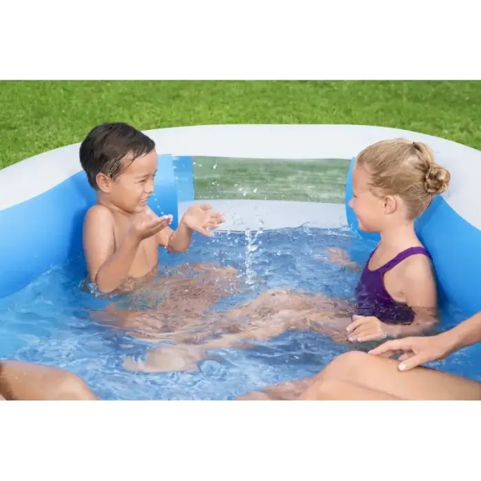 Bestway 54409 Above Ground Outdoor Pool Inflatable Oval Blue, White