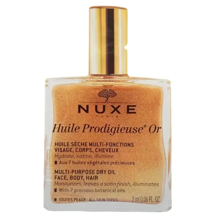 Nuxe Huile Prodigieuse Or Daudzfunkcionālā ķermeņa eļļa, Duo komplekts, 2 gab., 12 ml paraugs