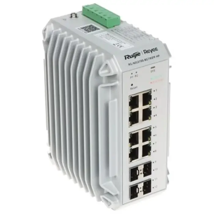 Ruijie Networks RG-NIS3100-8GT4SFP-HP Managed Network Switch L2 Gigabit Ethernet (10/100/1000) Supports PoE Gray