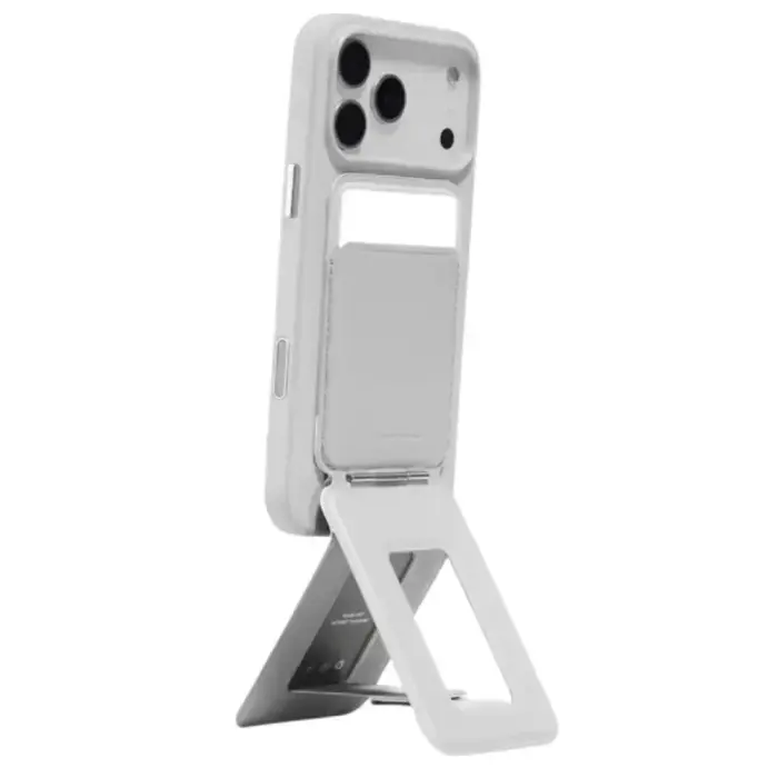 Magnetinis stovas su pinigine išmaniajam telefonui Moft Movas Tripod MagSafe pilkas