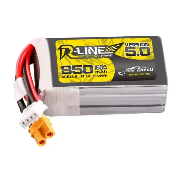 Tattu R-Line Version 5.0 850mAh 3S 11.1V 150C XT30U-F Akumulators